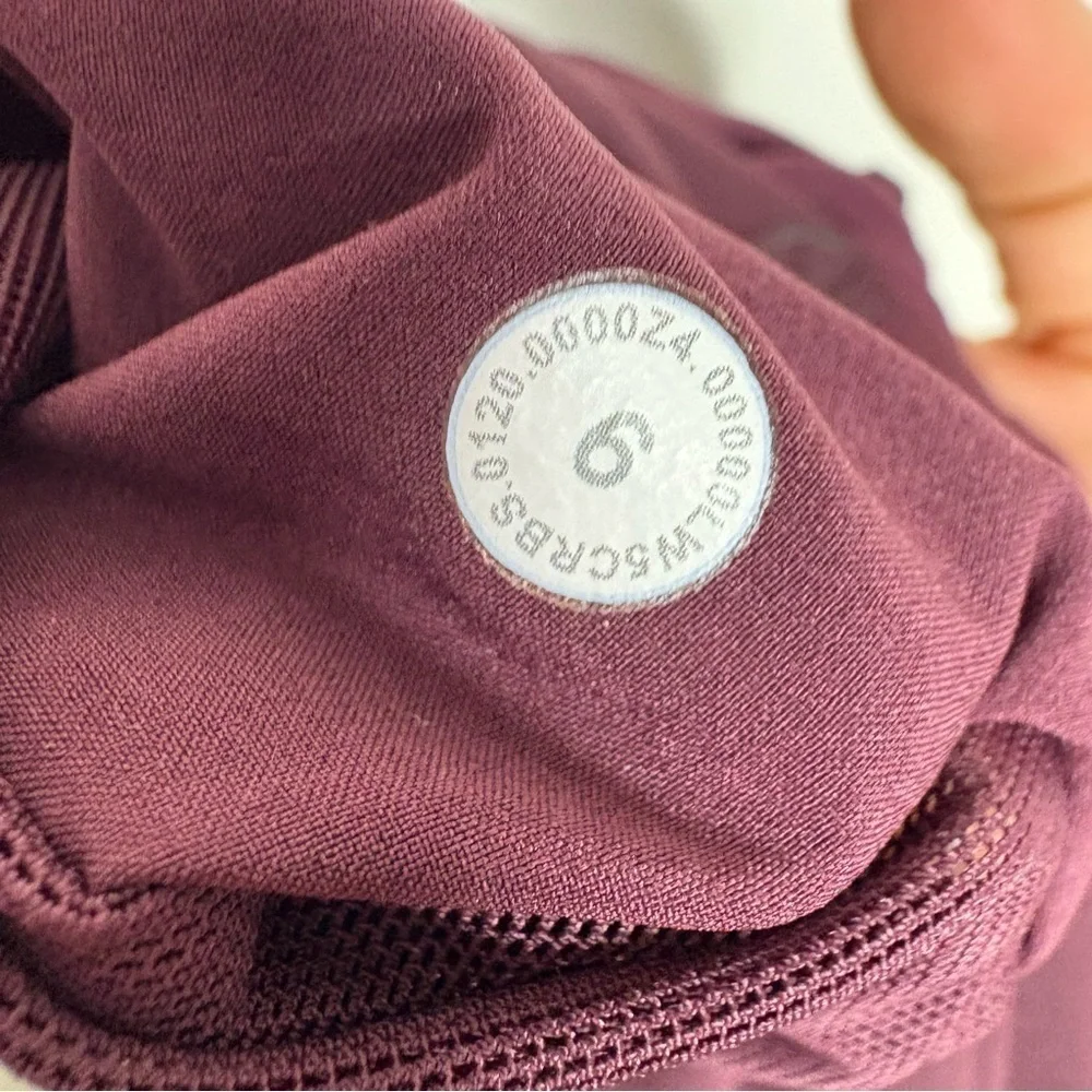 Lululemon Keep Moving Pants Cassis Burgundy Size 6 High Rise Tapered Lightweight